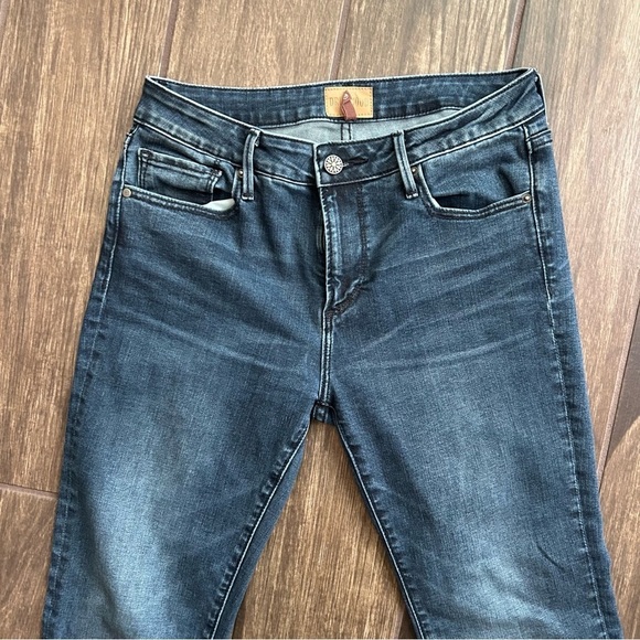 DRIFTWOOD Audrey High Rise Slim Straight Leg Stretch Jeans Dark Wash Sz 27 - Picture 4 of 8